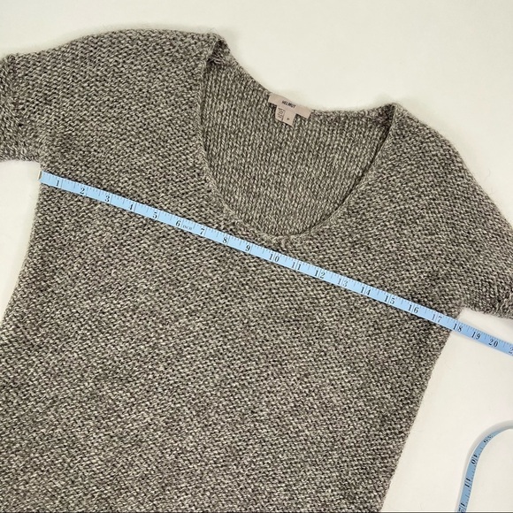 Helmut LANG Smokey Grey Wool & Alpaca Blend Asymmetrical Long Sleeve Sweater Top - Picture 11 of 12